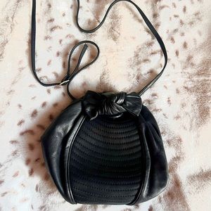 Black leather purse